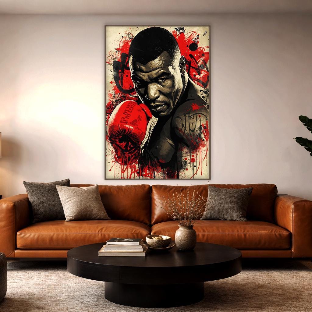Muhammed Ali Boks Sanat Baskısı | Şehir Grafiti Spor Salonu Dekorasyonu