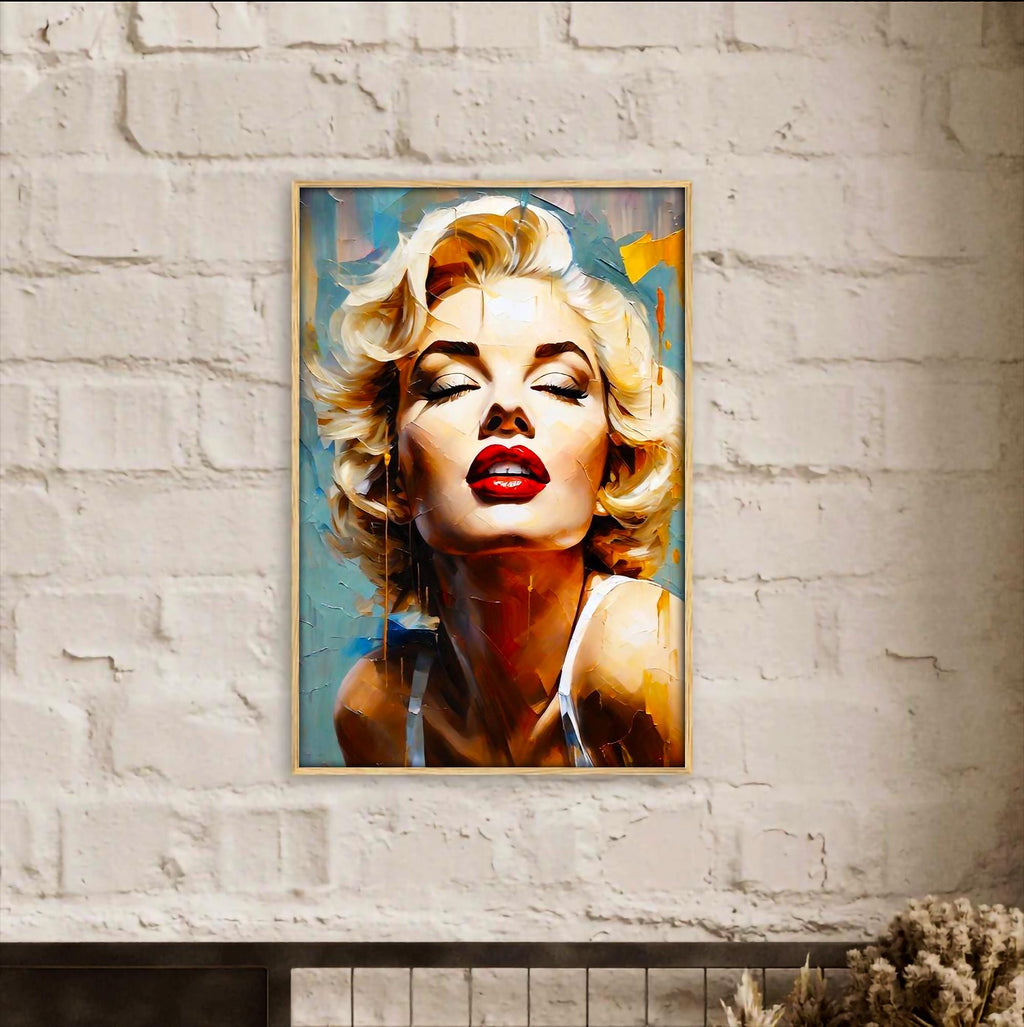 Marilyn Monroe Pop Art Çerçeveli Poster – Hollywood İkonu