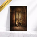 Regal Leopard's Grand Entrance: Ornate Framed Poster – Timeless Elegance & Striking Presence