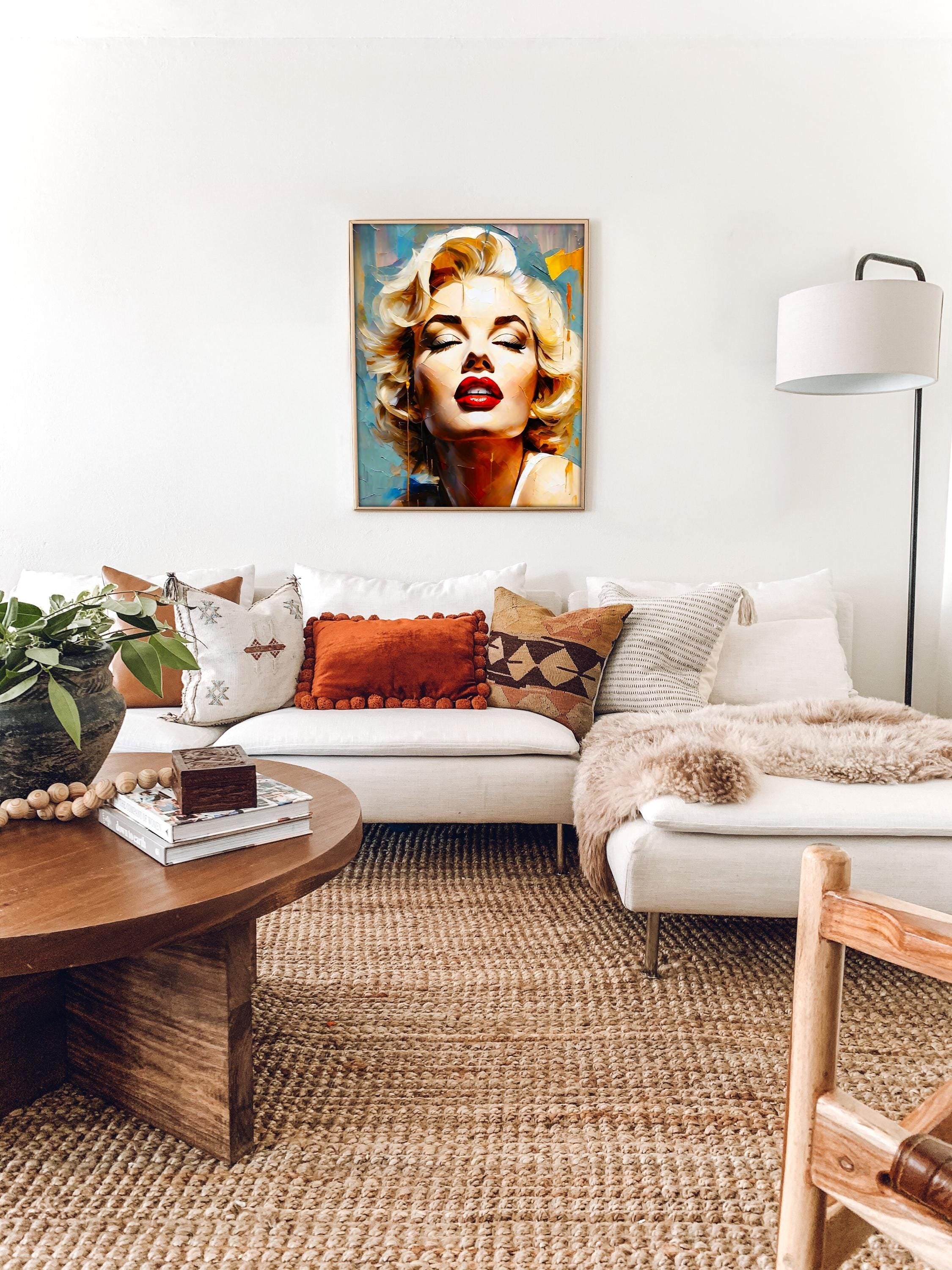 Marilyn Monroe Pop Art Çerçeveli Poster – Hollywood İkonu