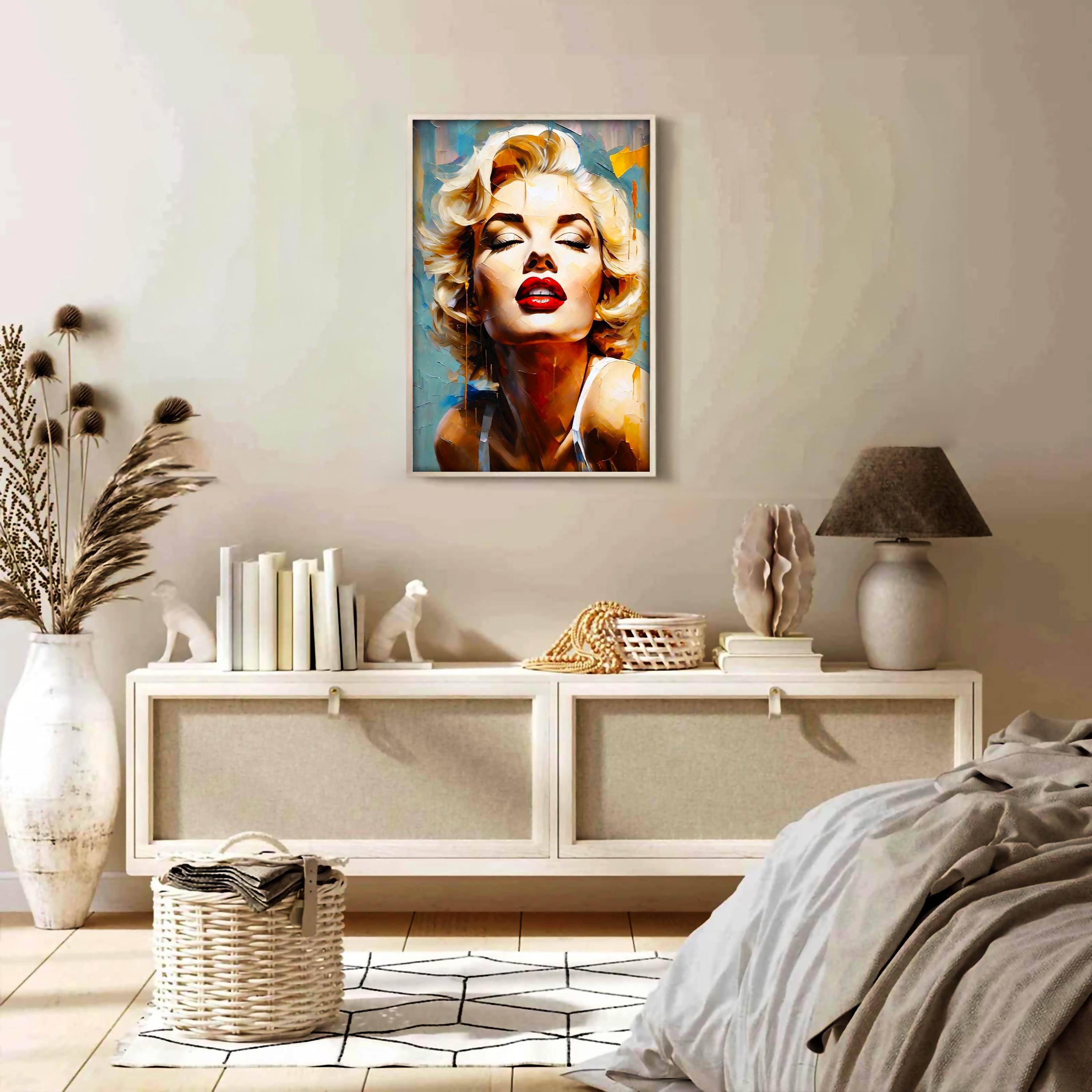 Marilyn Monroe Pop Art Çerçeveli Poster – Hollywood İkonu