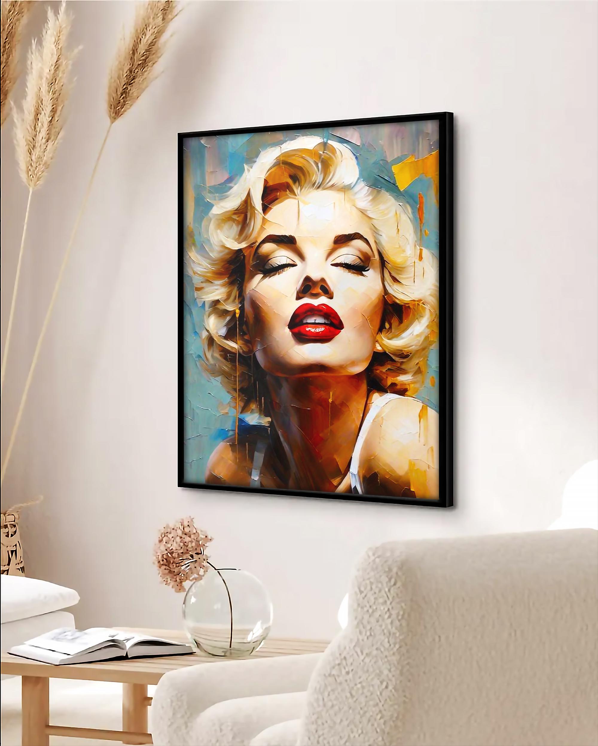 Marilyn Monroe Pop Art Çerçeveli Poster – Hollywood İkonu