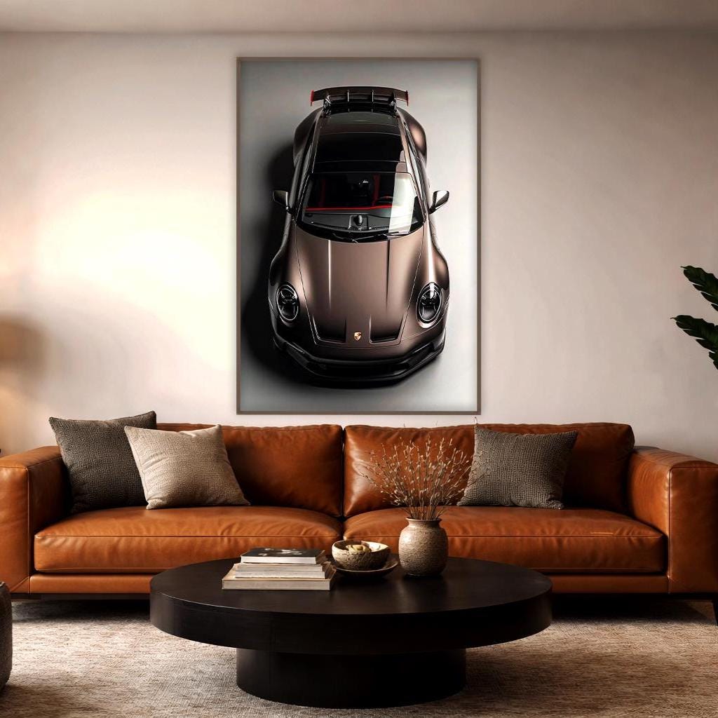 Porsche Duvar Sanatı | Modern Performans Otomobil Baskısı, Lüks Spor Otomobil Posteri, Otomotiv Tarzı Dekoratif Eşya