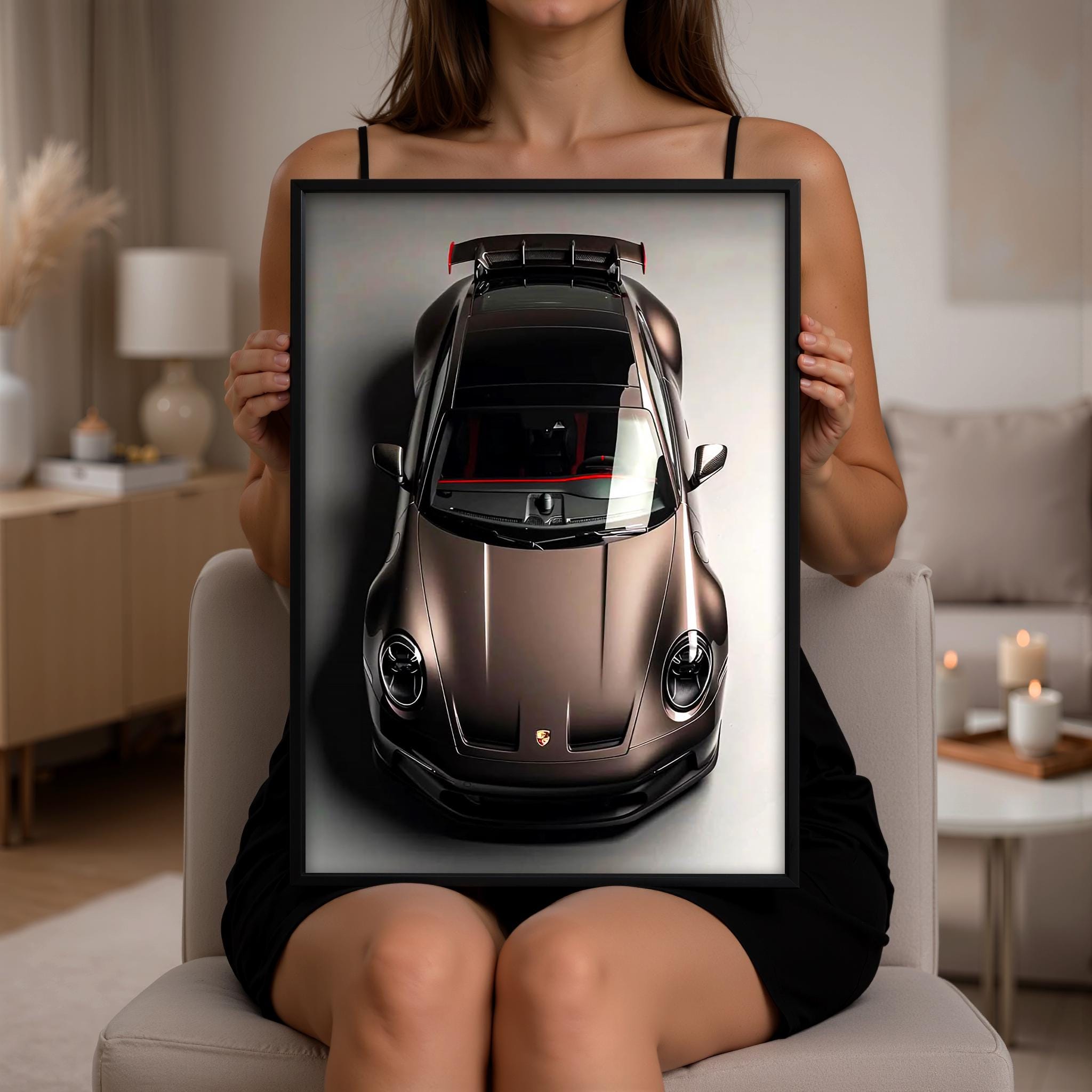 Porsche Duvar Sanatı | Modern Performans Otomobil Baskısı, Lüks Spor Otomobil Posteri, Otomotiv Tarzı Dekoratif Eşya