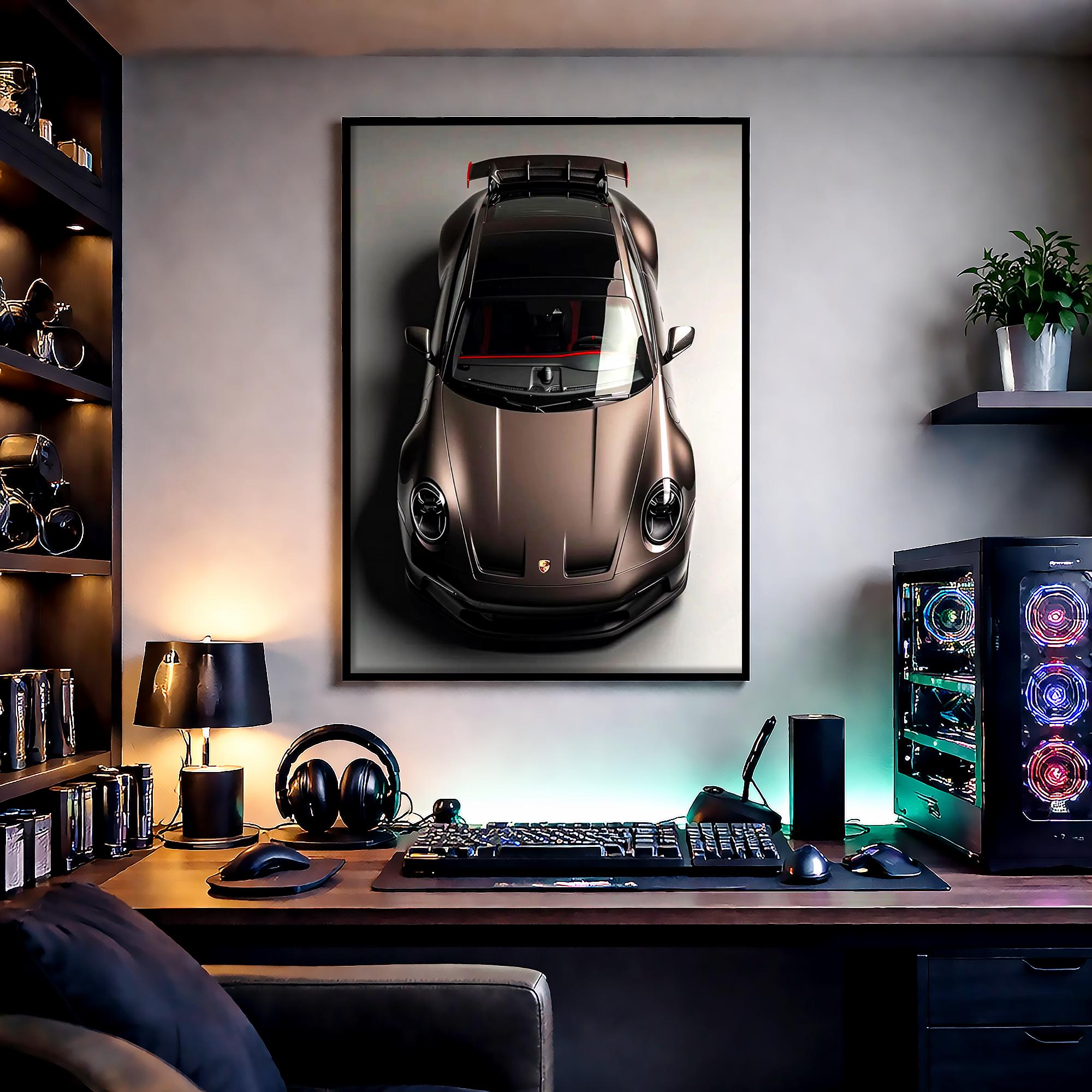 Porsche Duvar Sanatı | Modern Performans Otomobil Baskısı, Lüks Spor Otomobil Posteri, Otomotiv Tarzı Dekoratif Eşya