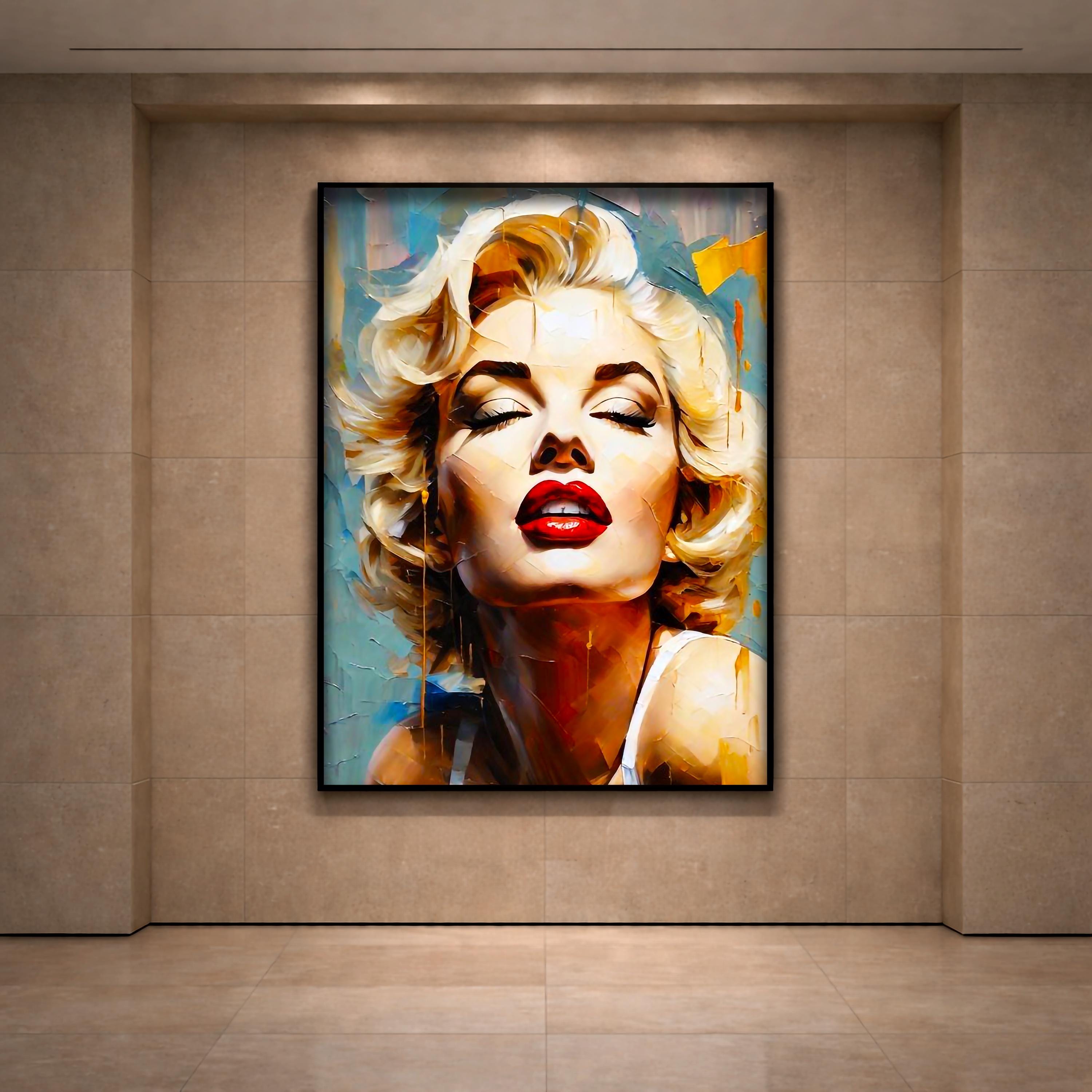 Marilyn Monroe Pop Art Çerçeveli Poster – Hollywood İkonu