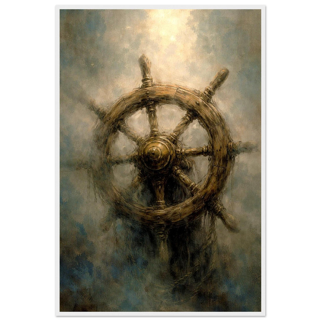 Gemi Direksiyonu Duvar Sanatı | Denizcilik Temalı Baskı, Dikey Okyanus Dekorasyonu