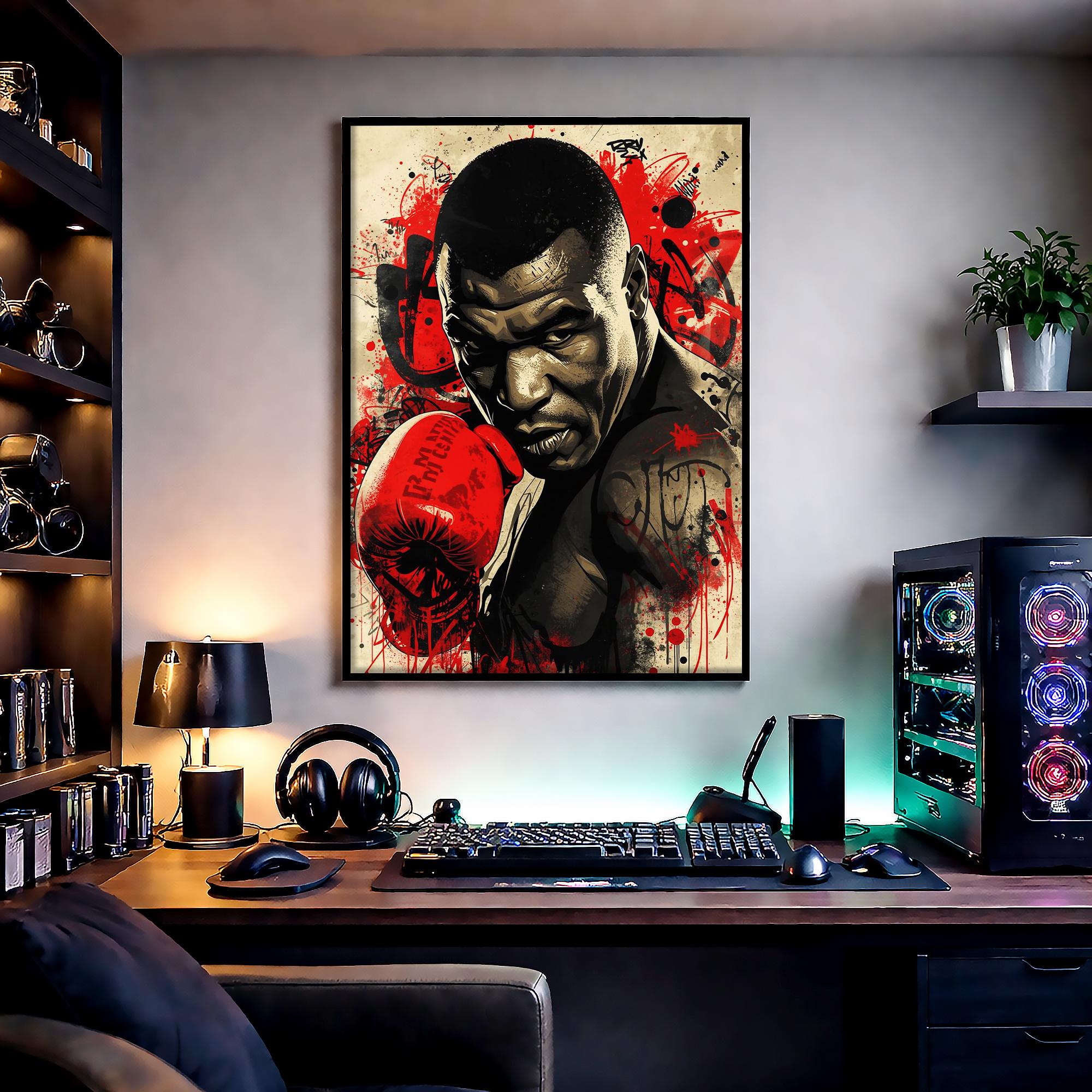 Muhammed Ali Boks Sanat Baskısı | Şehir Grafiti Spor Salonu Dekorasyonu
