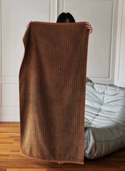 Ultra Soft Absorbent Retro Stripe Bath Towel - 100% Organic Cotton